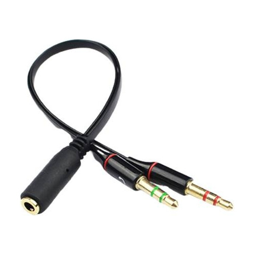 Cable Splitter Audio Jack Hembra Auricular Microfono Macho 