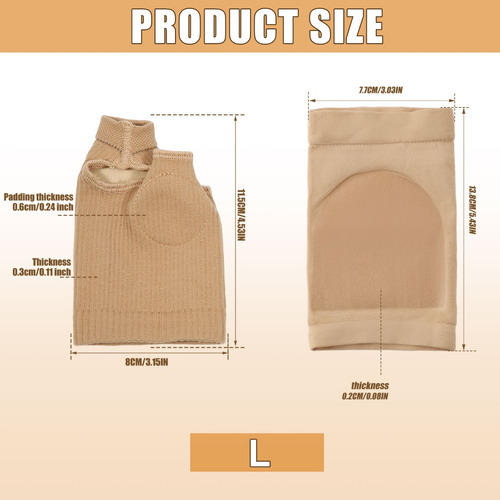 1 Par Almohadillas Para Dedos Con Calcetines Talón (l)