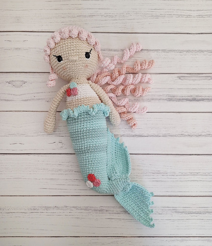 Muñeca Sirena Tejido Al Crochet - Regalo - Amigurumis