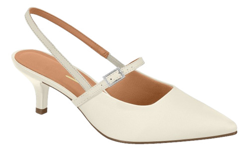 Scarpin Slingback Feminino Vizzano Salto Baixo Fino Fivela