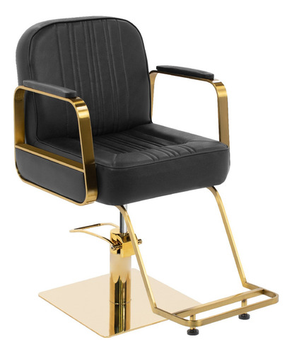 Silla Barbero Minimalista Onof Salon Barberia Estetica Color Negro Forma De La Base Cuadrada