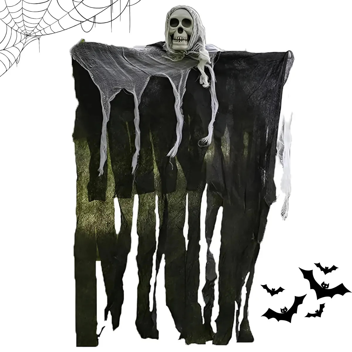 Decoração Halloween Caveira Voadora Esqueleto Dia Das Bruxas - Dravonix