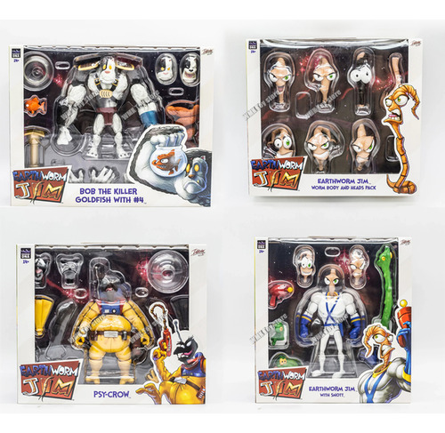 Premium Dna: Earthworm Jim Worm Body & Jim Heads Pack