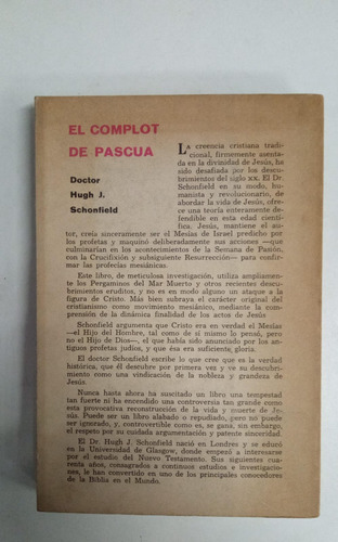 El Complot De Pascua - Hugh Schonfeld (Usado)