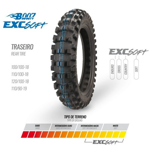 Pneu Borilli 110x100x18 Exc Soft Faixa Azul