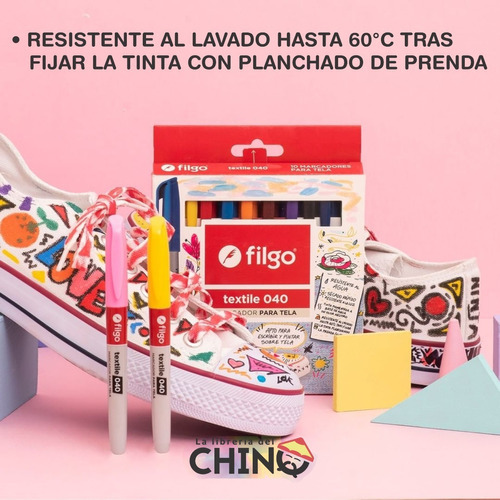 Marcadores Textile 040 Filgo  P/usar En Tela Estuche X 10 U