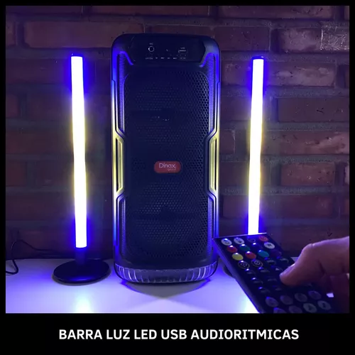 Barra De Luz Led Rgb X2 Audioritmico 40cm Usb Con Control