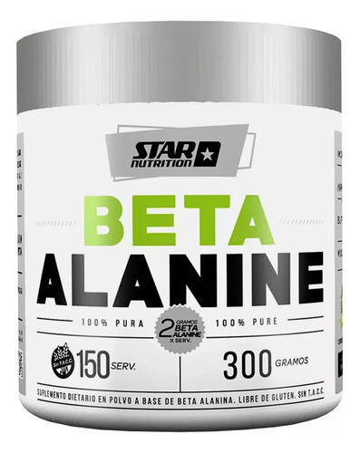 Beta Alanine 100 % 300 Grs Star Nutrition Menos Fatiga