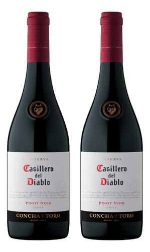 Vinho Casillero Del Diablo Pinot Noir Kit C/2 Garrafas 750ml