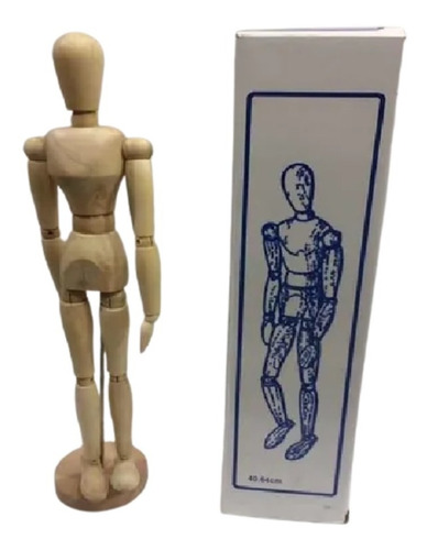 Muñeco Articulado 17 Cms Madera Hombre 16'' Manikin Male