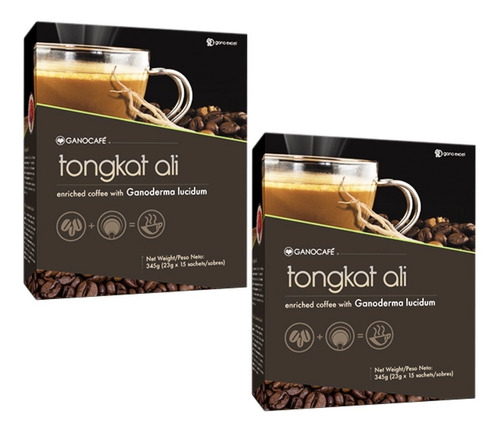 Cafe Ganoderma Lucidum Gano Excel Tong Kat Ali 2 Cajas.