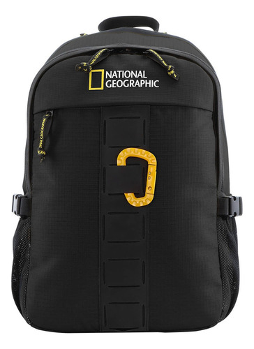 Mochila Nat Geo N21216, Backpack, Explorer Iii Con Sistema De Bloqueo Para Td/td Rfid Color Negro Diseño De La Tela Lisa