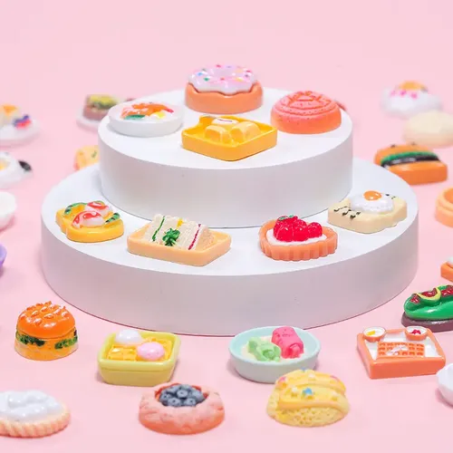 Set De Comida Miniatura 18 Piezas - Juguetes De Resina Para Casa De Muñecas Y Juegos De Rol 1:12
