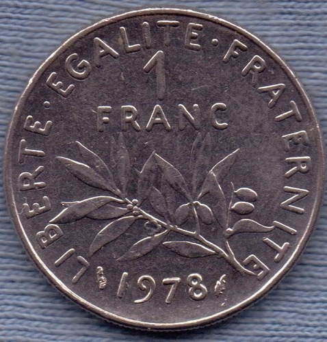 Francia 1 Franc 1978 * Libertad * Republica *