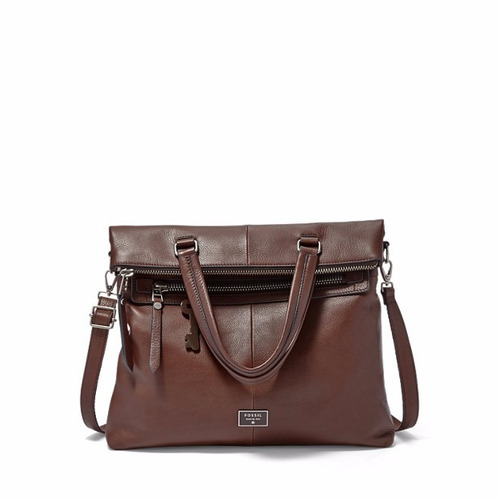 Imagen 4 de 4 de Espresso Fossil Dawson Foldover Tote
