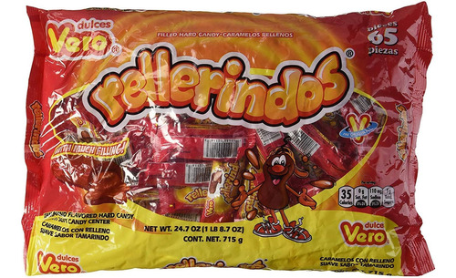 Vero - Rellerindos Mexicanos De Tamarindo Candy - 65 Pz