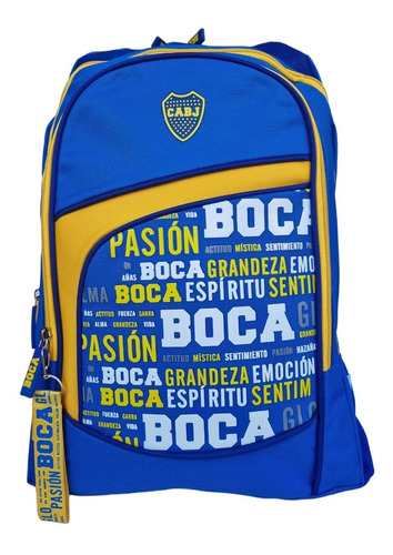 Mochila Boca Juniors Licencia Oficial 18p Espalda 100% Orig