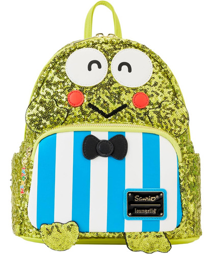 Mini Mochila Verde Loungefly Sanrio Con Lentejuelas Keroppi