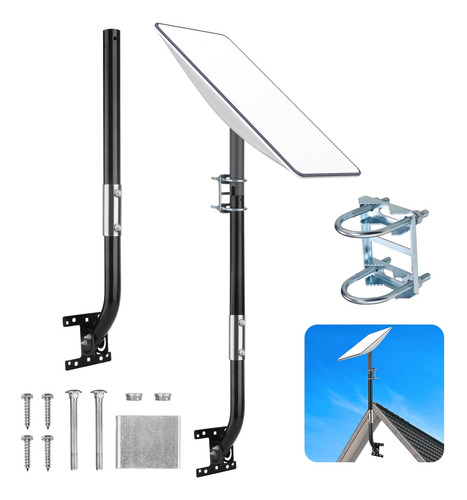 Antena De 76cm Montaje En Tubo En J Para Starlink Gen2