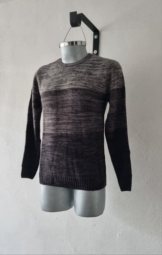 Sueter Bloques De Color Degrade Tejido Calido Hombre