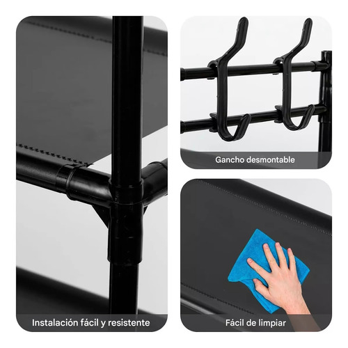 Estantería Organizador Para Baño Sobre Inodoro 3 Estantes Negro