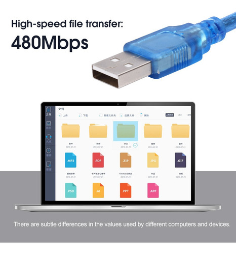 Cable De Extensión Usb Hembra A Macho De 3 M Para Impresora