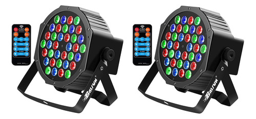 Paquete De 2 Luces De Escenario 36 Luces Led Dj Rgb Par...