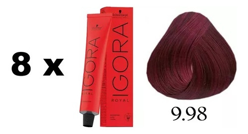 8 Tinturas Coloracion Igora Royal Schwarzkopf 60g Tono 9.98