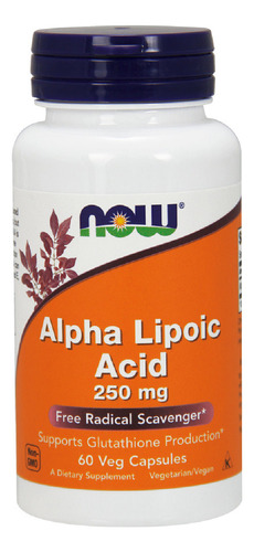 Acido Alfa Lipoico Now / 600mg / 60 Capsulas