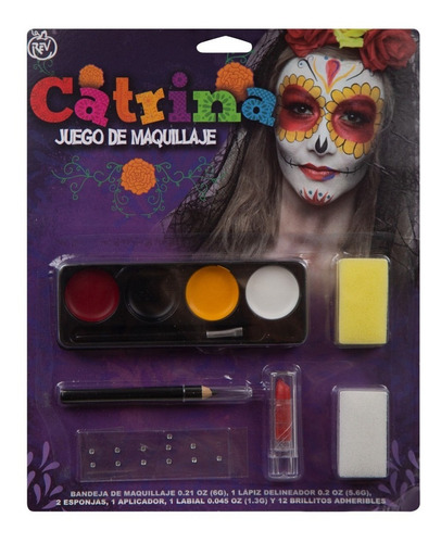 Juego De Maquillaje Para Catrina Para Muertos O Halloween
