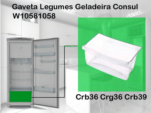 Tampa E Gaveta E Prateleira Garrafa Geladeira Consul Crb36a