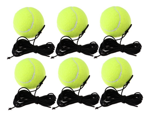 Paquete De 6 Pelotas De Tenis Para Entrenar Con Cuerda Para