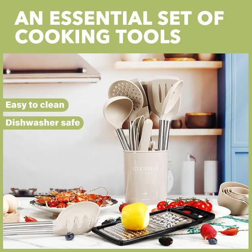 Juego De Utensilios De Cocina Grandes, Juego De 35 Espatu...