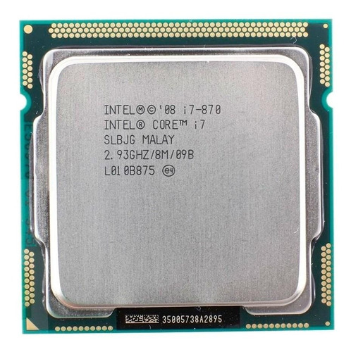 Procesador gamer Intel Core i7-870 BV80605001905AI  de 4 núcleos y  3.6GHz de frecuencia