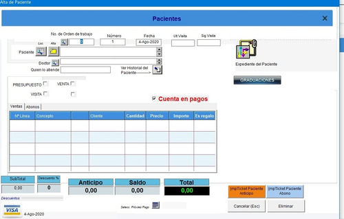 Programa Para El Control De Una Tienda Óptica