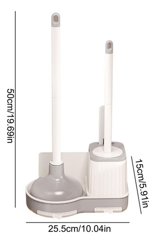 A Set De Émbolo Y Cepillo De Baño Con Soporte, Émbolo Y