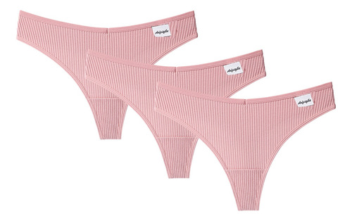 Tanga De Algodón Con Tanga Para Mujer, 3 Unidades, Bragas Co