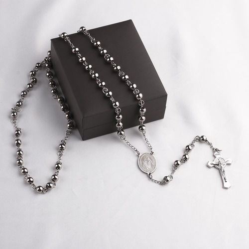 Hellowin Collar De Rosario Católico Con Colgante De Cruz De