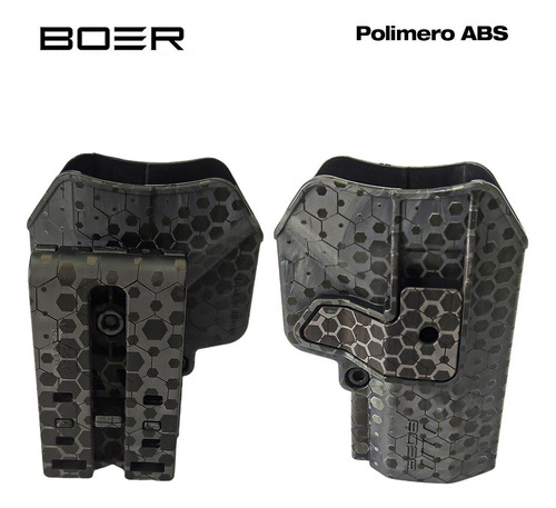 Imagen 5 de 10 de Funda Pistolera Táctica Polímero Boer Nivel 2 Mini Ucpro/tpr