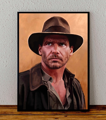 Cuadro 33x48 Poster Enmarcado Indiana Jones Pelicula