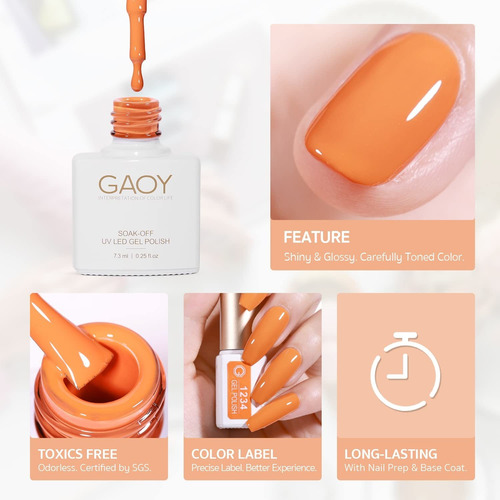 Gaoy Kit De Esmalte De Uñas De Gel, Juego De Esmalte De Uñas