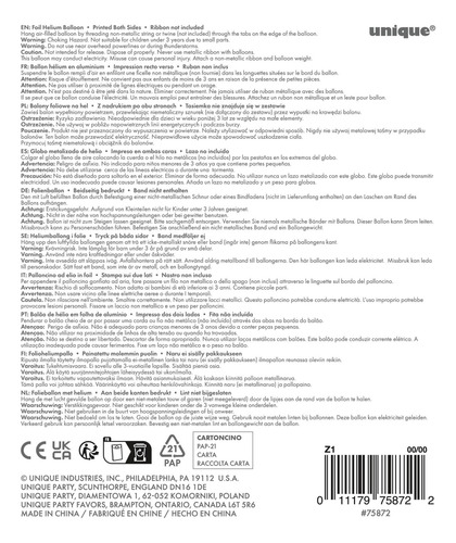 Globo De Aluminio Gigante Multicolor 74 Cm Para Cupcakes