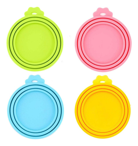4 Silicone Pet Food Can Lids