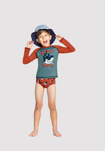 Imagen 2 de 3 de Remera Camiseta Surf Protección Uv Lycra Niño Niña Mvd Sport