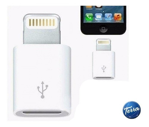 Ficha Adaptador Micro Usb A Lightning Para iPhone Sabattini