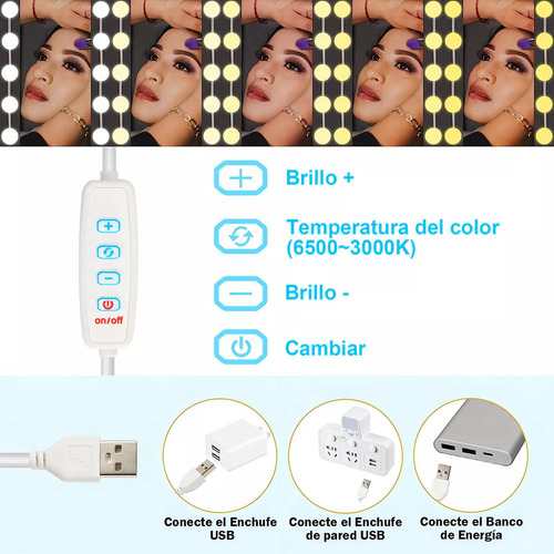 Q Luces-bombillas Extensión For Tocador Con Espejo