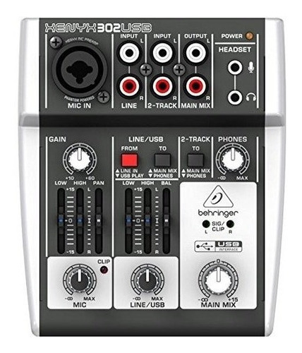 Behringer Xenyx 302usb - Mezclador Premium De 5 Entradas ...