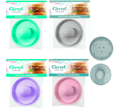 Molde Plastico Para Hamburguesas 10cm Diametro Marca Carol 