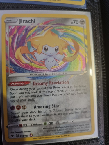Jirachi Amazing Rare Carta Pokémon Original+10 Cartas 