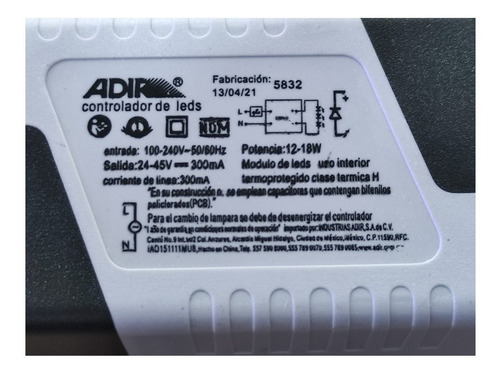 Driver Balastra Controlador Para Lamparas Led 12w A 18w 5832